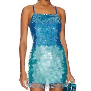 Ronny Kobo Collection Vibrant Blue Sequin Dress